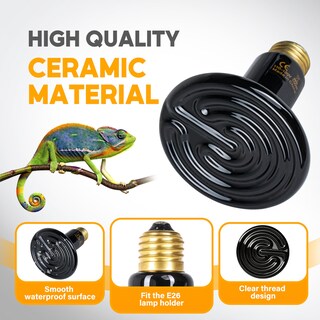 Foto 6 | Lámpara De Calor Para Reptiles Healsmart Emisor De Calor De Cerámica De 100 W Paquete De 2 - Venta Internacional.