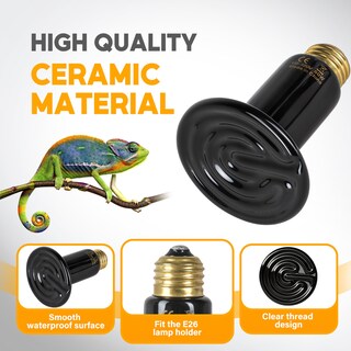 Foto 6 | Lámpara De Calor Para Reptiles Healsmart 60 W Emisor De Calor De Cerámica Paquete De 2 - Venta Internacional.