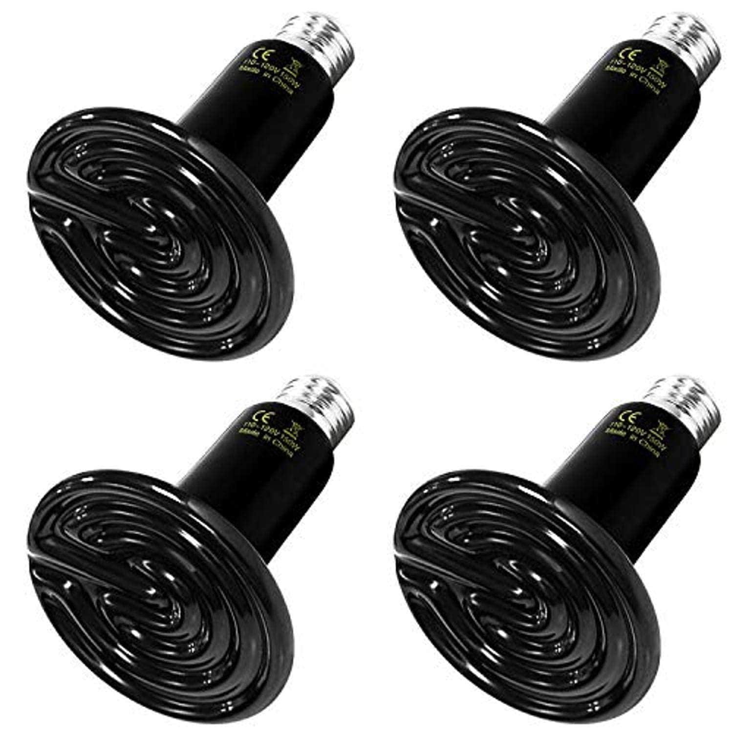 Lámpara De Calor Para Reptiles  Emisor De Cerámica  100 W  Healsmart  Color Negro - Venta Internacional. $875