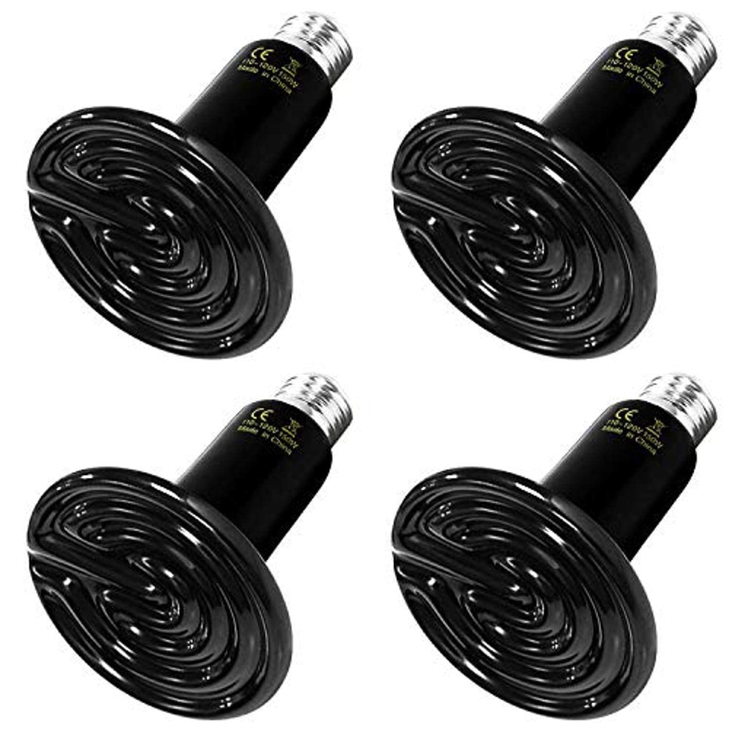 Foto 2 pulgar | Lámpara De Calor Para Reptiles  Emisor De Cerámica  100 W  Healsmart  Color Negro - Venta Internacional.