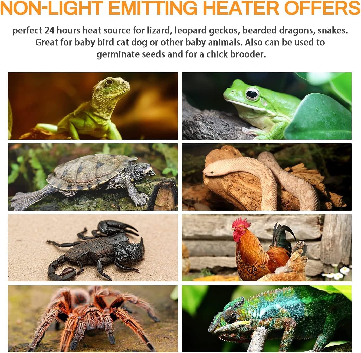 Foto 8 pulgar | Lámpara De Calor Para Reptiles Healsmart  Emisor De Calor De Cerámica  100 W  110 - 120 V - Venta Internacional.