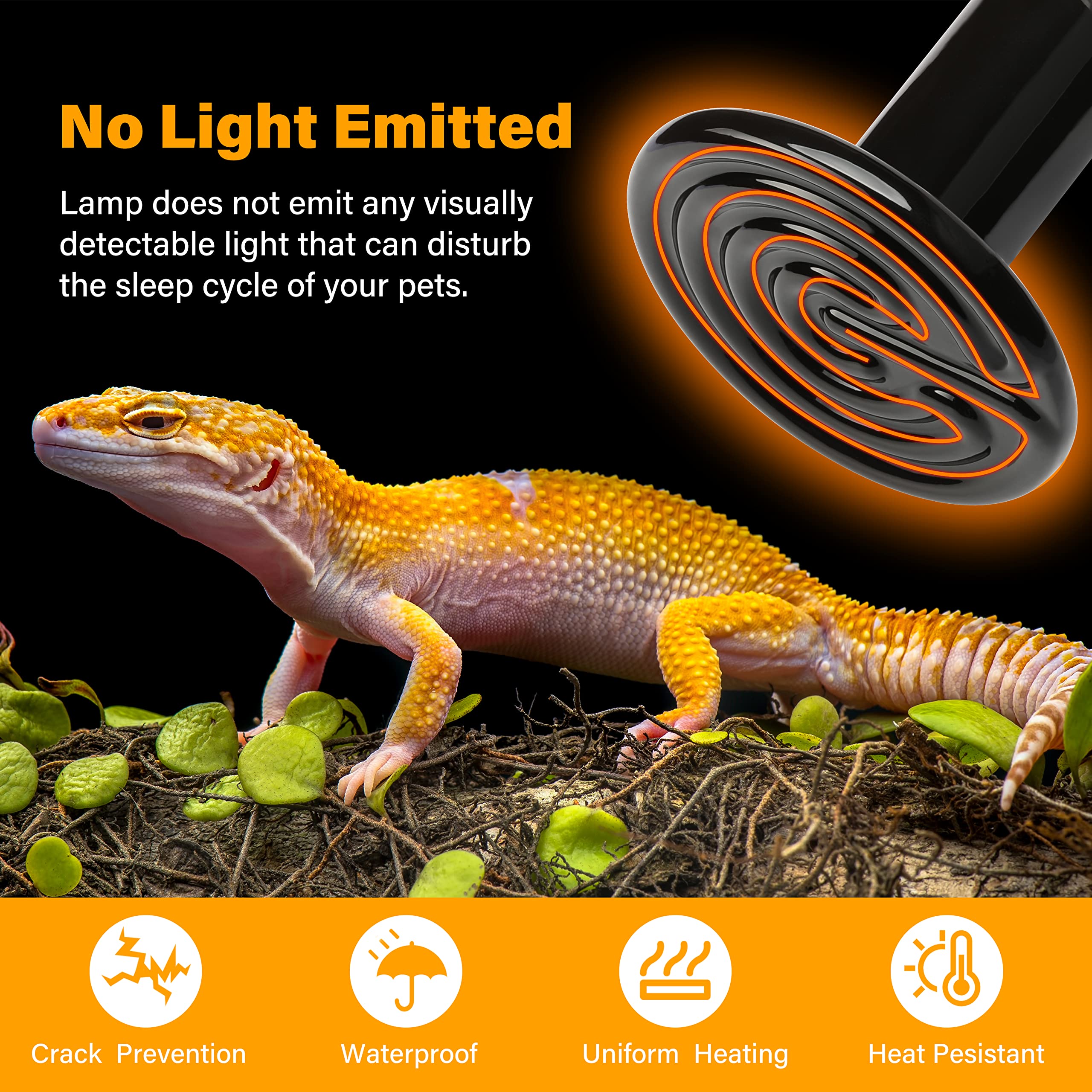 Foto 4 pulgar | Lámpara De Calor Con Emisor De Calor De Cerámica  150 W  Para Reptiles  150 W - Venta Internacional.