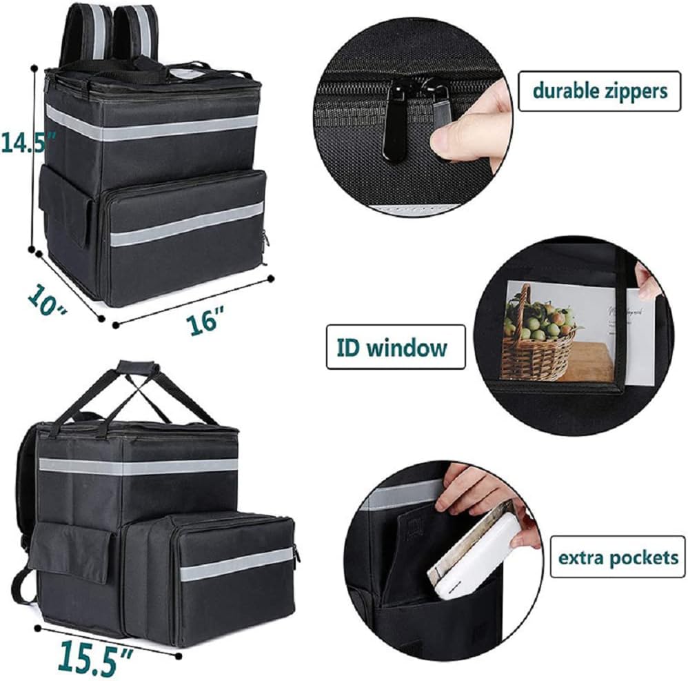 Foto 4 pulgar | Mochila Repartidor Térmica Impermeable Grande Tipo Uber Didi Rappi