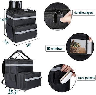 Foto 3 | Mochila Repartidor Térmica Impermeable Grande Tipo Uber Didi Rappi
