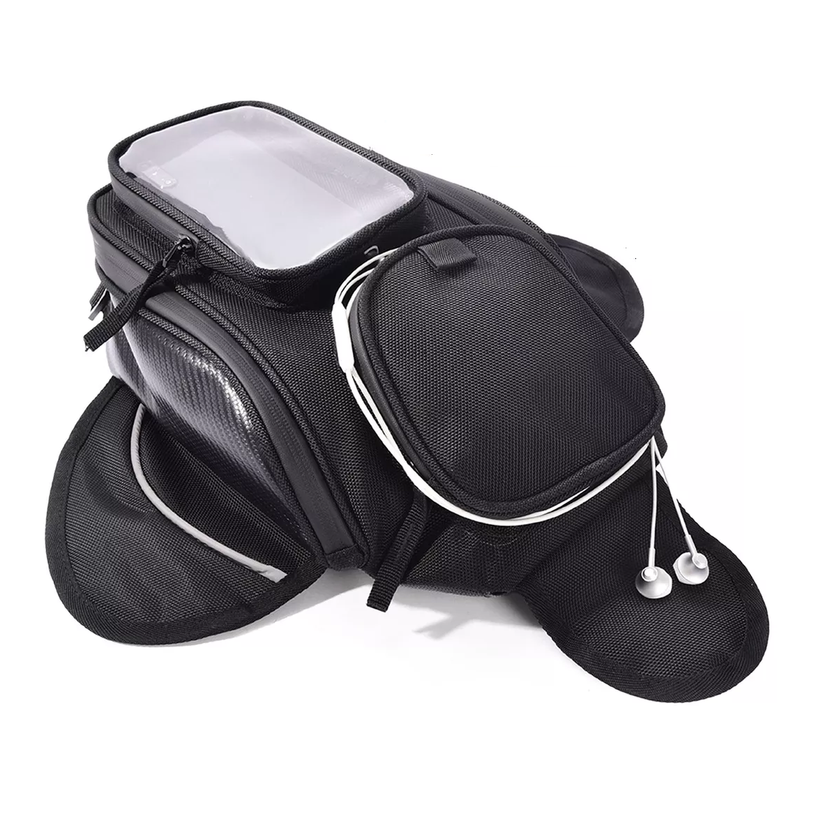 Bolsa De Depósito Mochila Para Moto Con Tanque Imanes Correa Eo Safe Imports Esi-13790 Negro