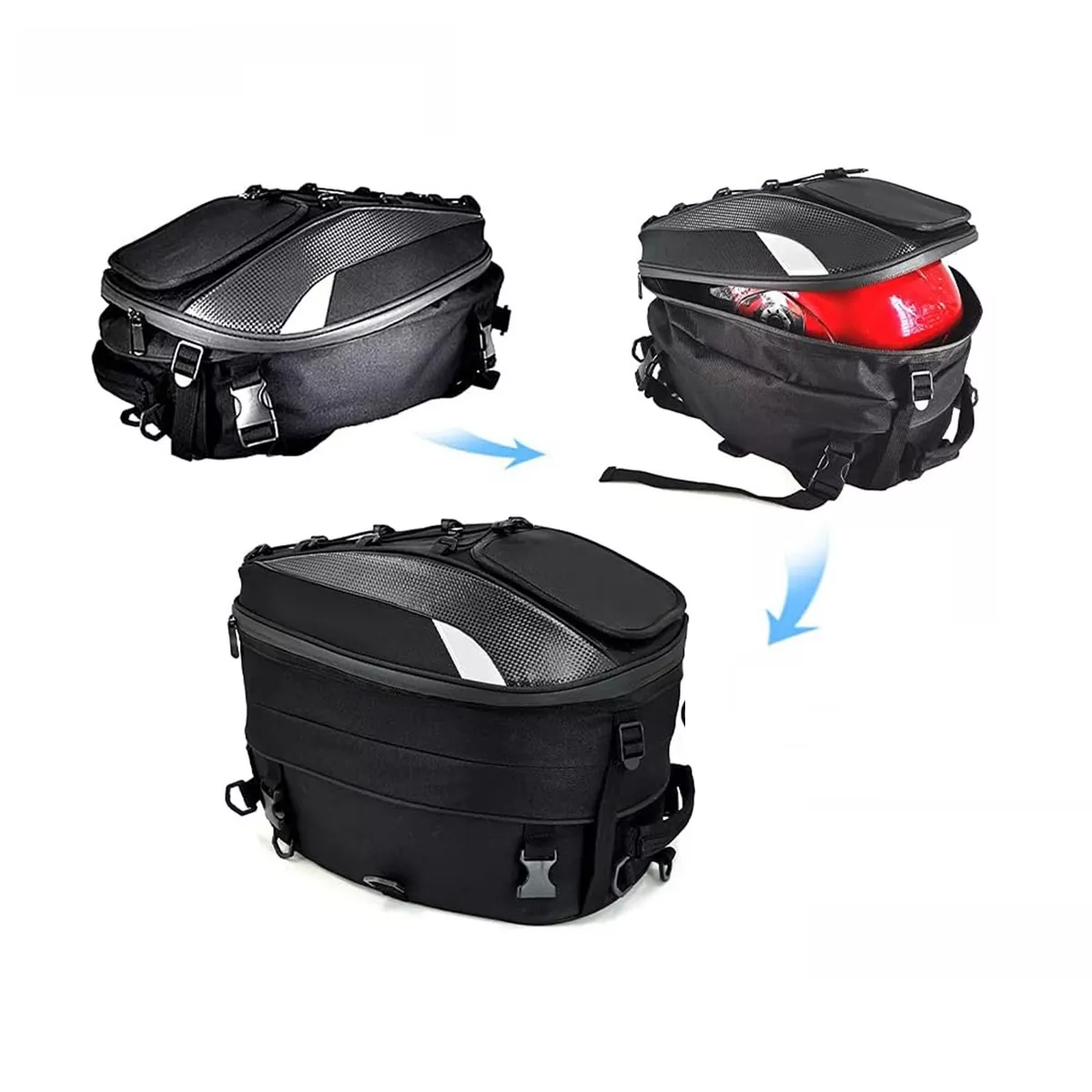 Foto 3 pulgar | Mochila Impermeable Para Motocicleta Eo Safe Imports Esi-13769 Negro