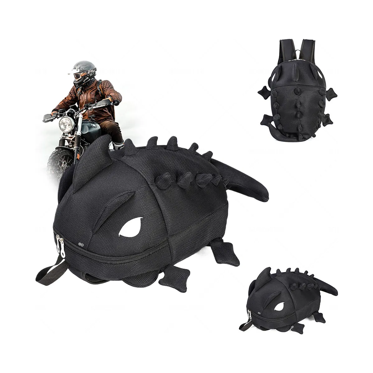 Foto 4 pulgar | Mochila De Casco De Motocicleta Creativa, Talla L Eo Safe Imports Esi-19140 Negra