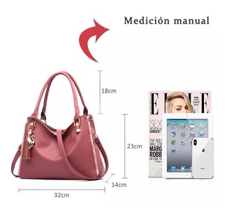 Foto 3 | Bolso para Laptop Elegante Impermeable de Viaje Roja para Dama