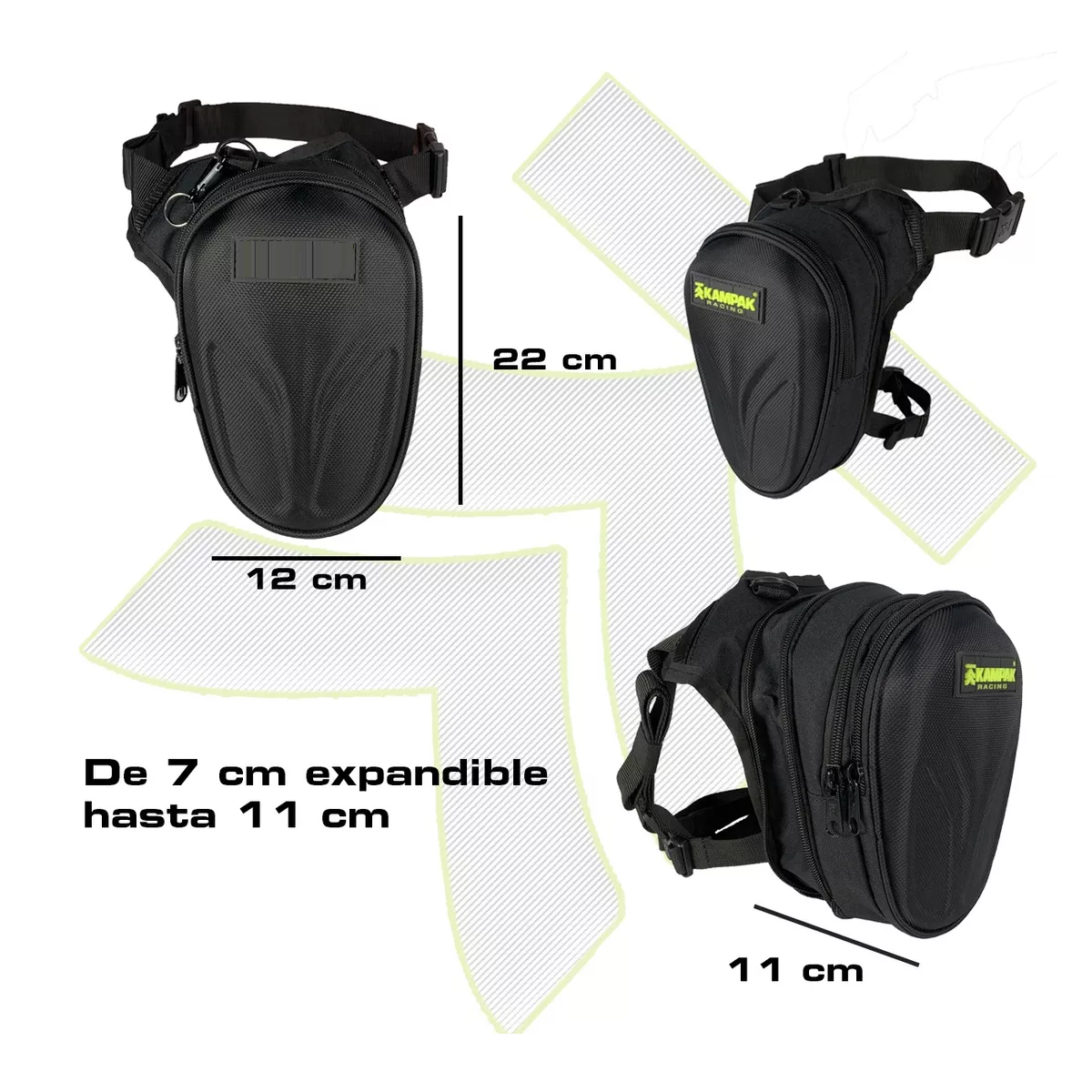 Foto 3 pulgar | Piernera Motociclista Rígida Expandible Eo Safe Imports Esi-13440 Negro