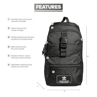 Foto 2 | Bolso Bandolera Adidas Originals Utility 3.0 Negro - Venta Internacional