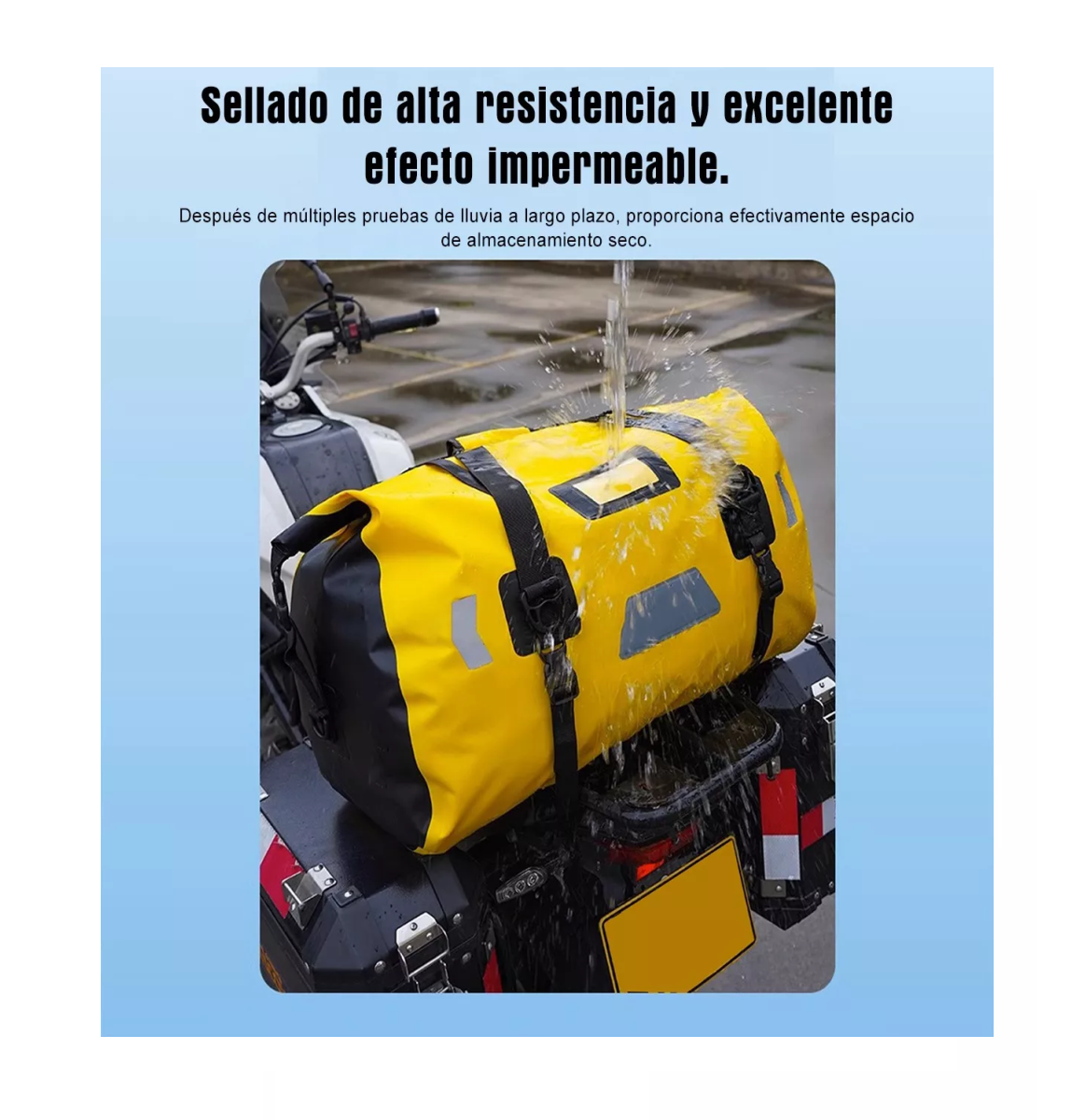 Foto 4 pulgar | Bolsa De Motocicleta Belug De Gran Capacidad Paquete Equipaje Amarillo