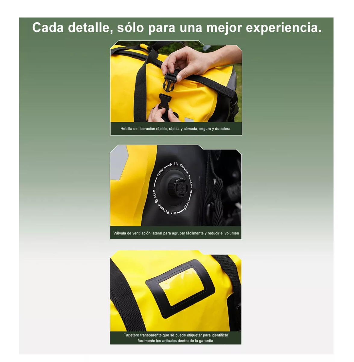 Foto 6 pulgar | Bolsa De Motocicleta Belug De Gran Capacidad Paquete Equipaje Amarillo