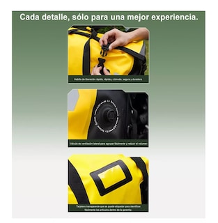 Foto 5 | Bolsa De Motocicleta De Gran Capacidad Paquete Equipaje Amarillo