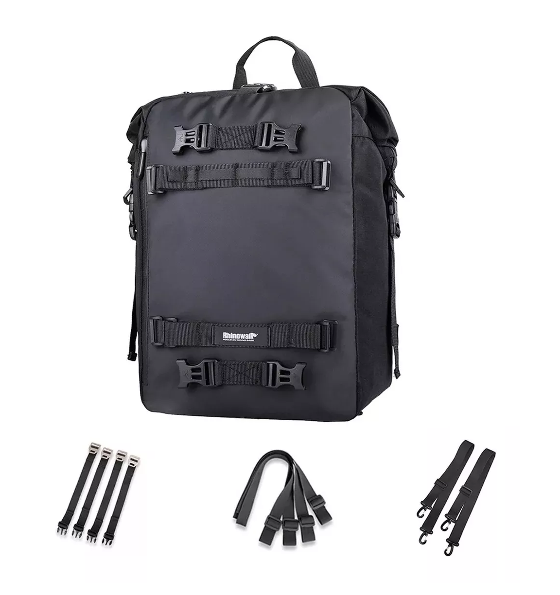 Bolsa De Motocicleta De Gran Capacidad Paquete Equipaje 30l Negro