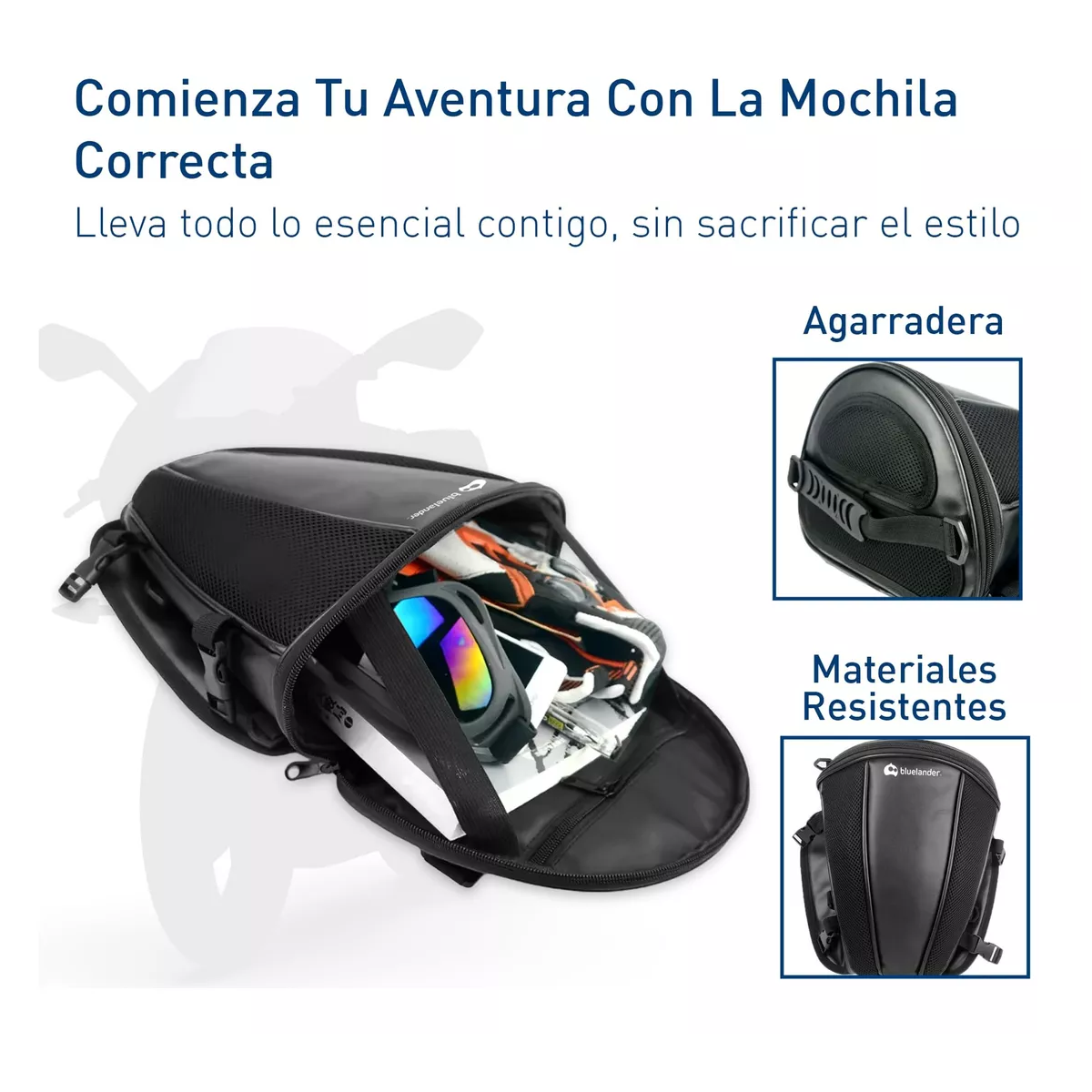 Foto 3 pulgar | Mochila Motocicleta Maleta Trasera  Impermeable Eo Safe Imports Esi-13442 Negro