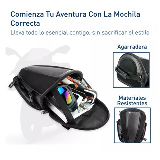 Foto 2 | Mochila Motocicleta Maleta Trasera Impermeable Eo Safe Imports Esi-13442 Negro