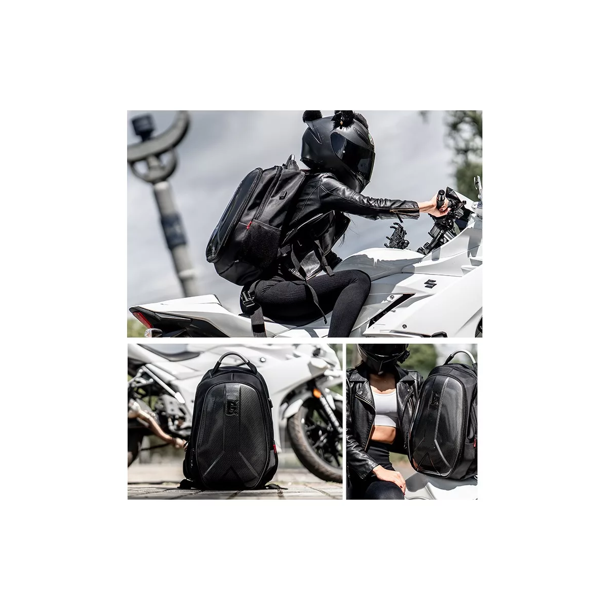 Foto 3 pulgar | Mochila Para Moto, Impermeable Eo Safe Imports Esi-16733 Negro