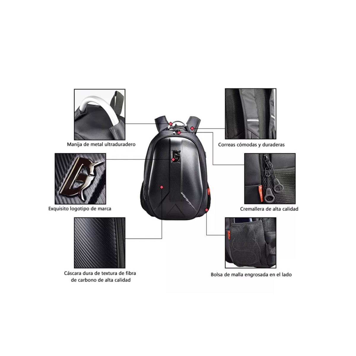 Foto 4 pulgar | Mochila Para Moto, Impermeable Eo Safe Imports Esi-16733 Negro