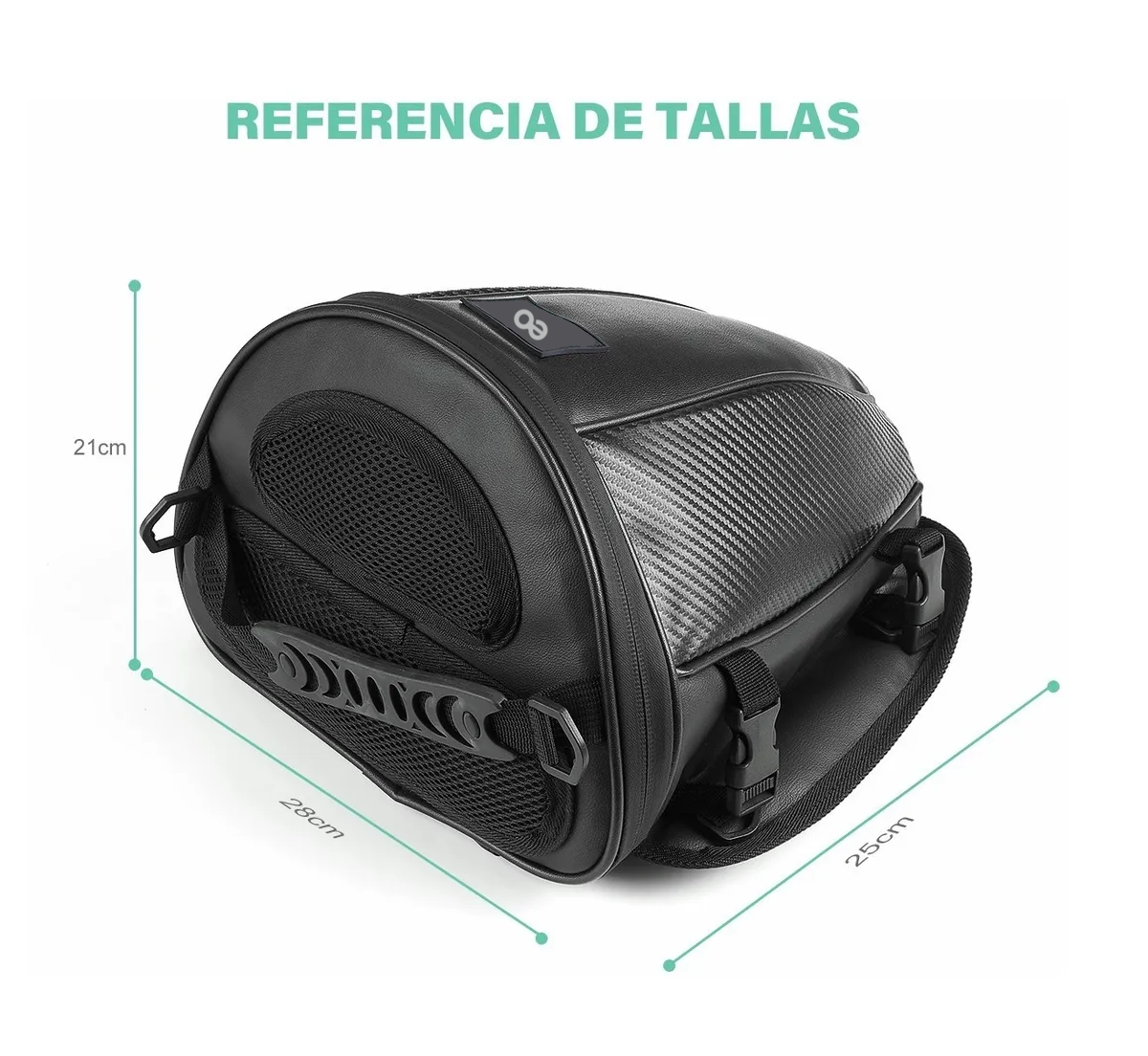 Foto 3 pulgar | Language Mochila Trasera De Moto Eo Safe Imports Esi-2627-1 Negro