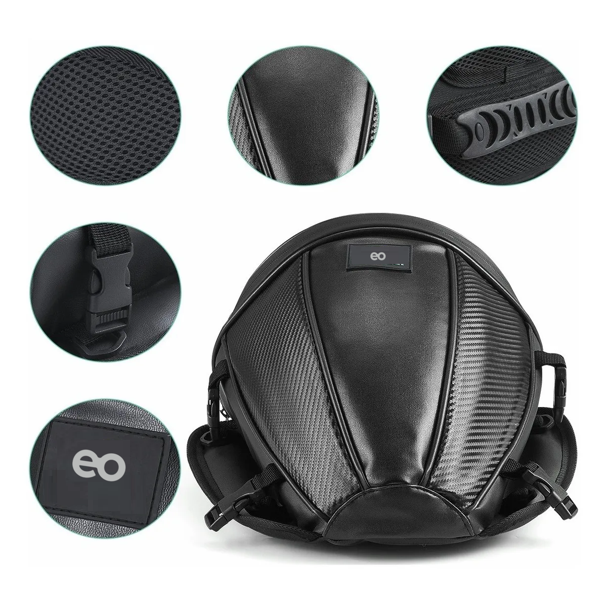 Foto 4 pulgar | Language Mochila Trasera De Moto Eo Safe Imports Esi-2627-1 Negro