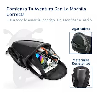 Foto 2 | Maleta Trasera Impermeable Negro 30 x 28 x 21 cm para Motocicleta