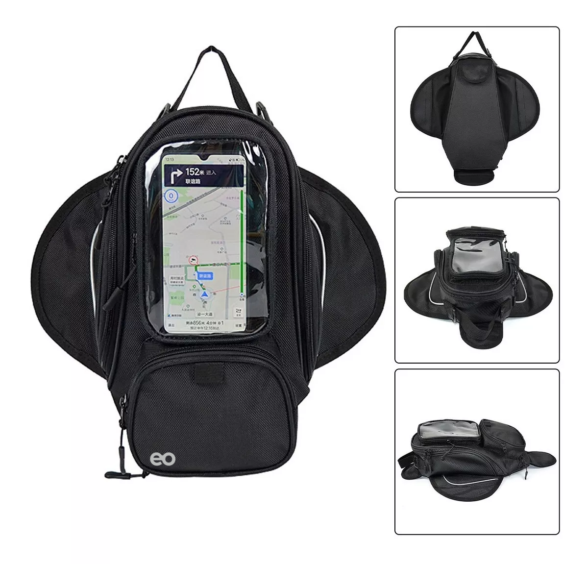 Foto 3 pulgar | Bolsa De Depósito Mochila Para Moto Con Imanes Tanque Bolsa Eo Safe Imports Esi-5189-1 Negro