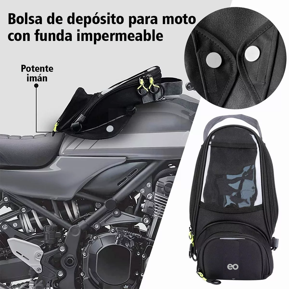 Foto 4 pulgar | Language Maleta Para Tanque Iman O Correas Para Moto Eo Safe Imports Esi-13439-1 Negro