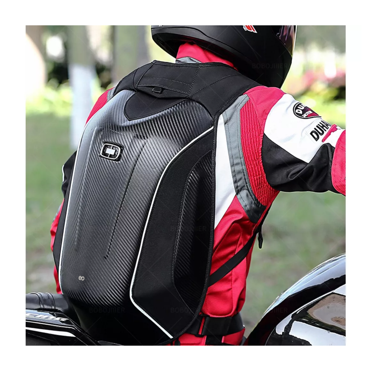 Foto 3 pulgar | Mochila Impermeable Fibra de Carbono para Moto Eo Safe Imports Esi-18632 Negro