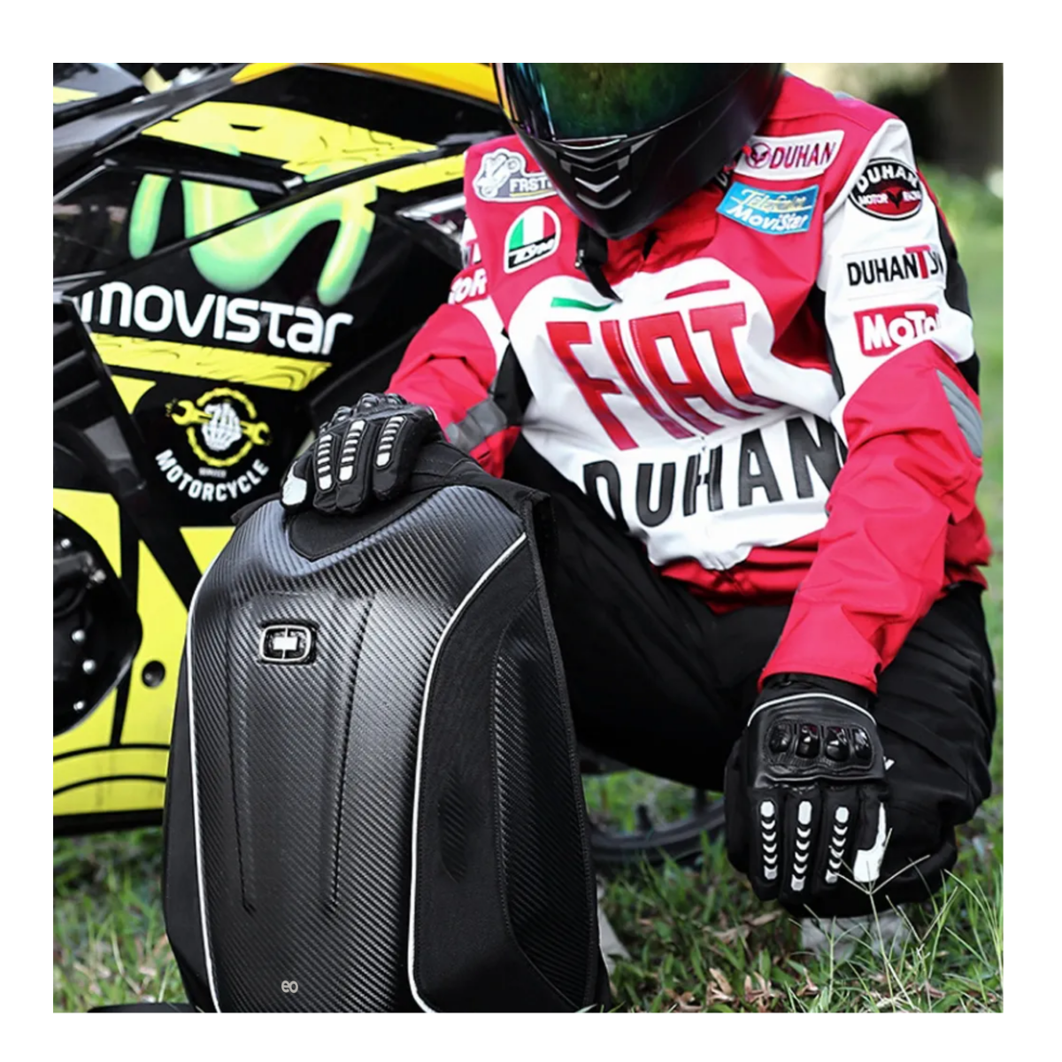 Foto 5 pulgar | Mochila Impermeable Fibra de Carbono para Moto Eo Safe Imports Esi-18632 Negro