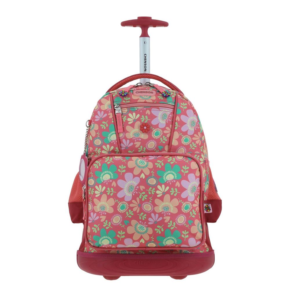 Mochila Con Ruedas Grande Para Niña Chenson Happy Girl Rosa Floris