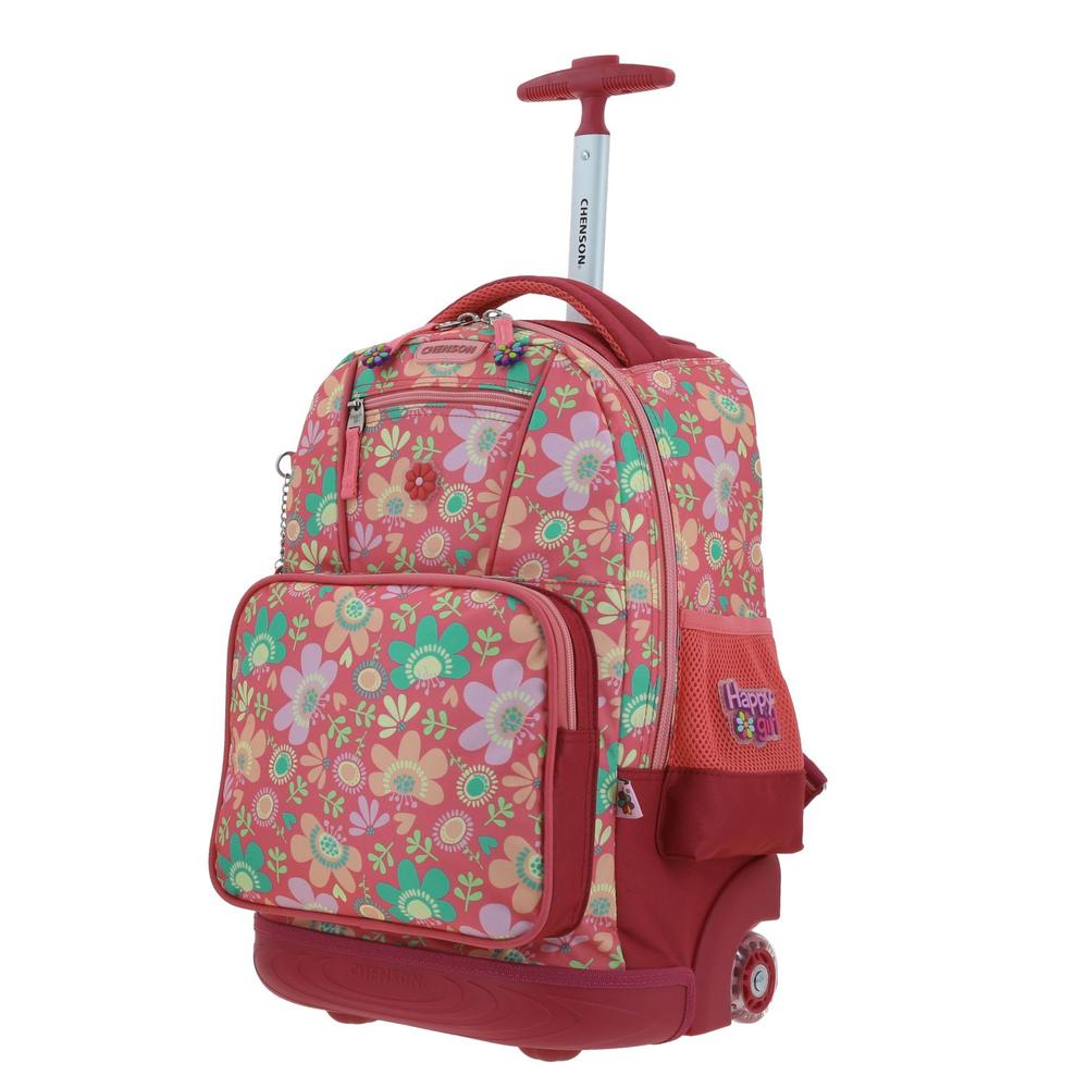 Foto 3 pulgar | Mochila Con Ruedas Grande Para Niña Chenson Happy Girl Rosa Floris