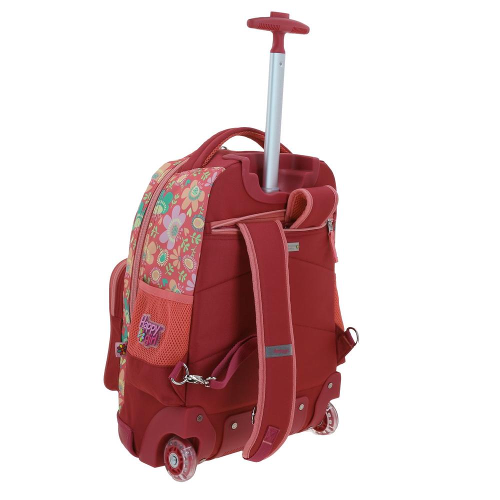 Foto 4 pulgar | Mochila Con Ruedas Grande Para Niña Chenson Happy Girl Rosa Floris