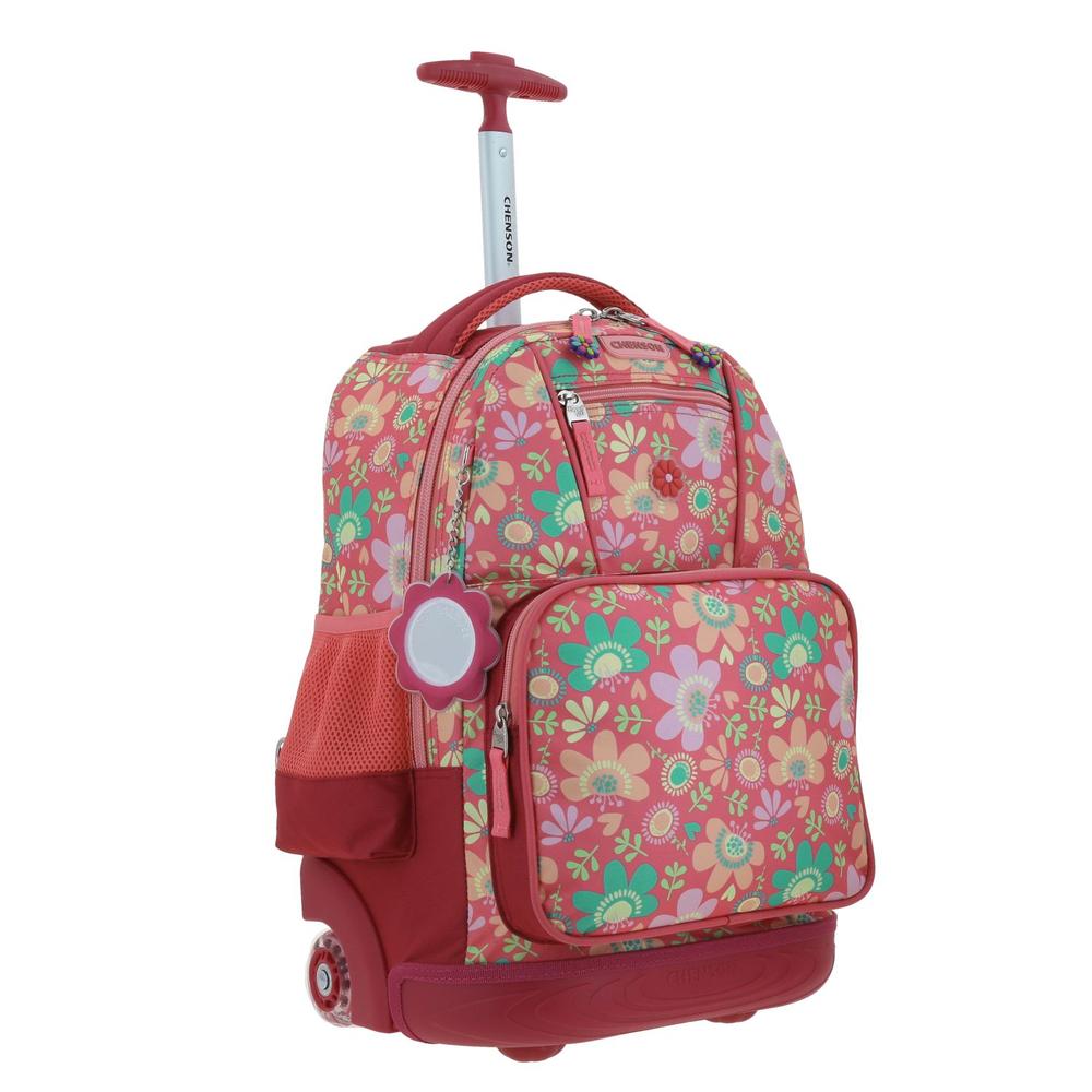 Foto 7 pulgar | Mochila Con Ruedas Grande Para Niña Chenson Happy Girl Rosa Floris