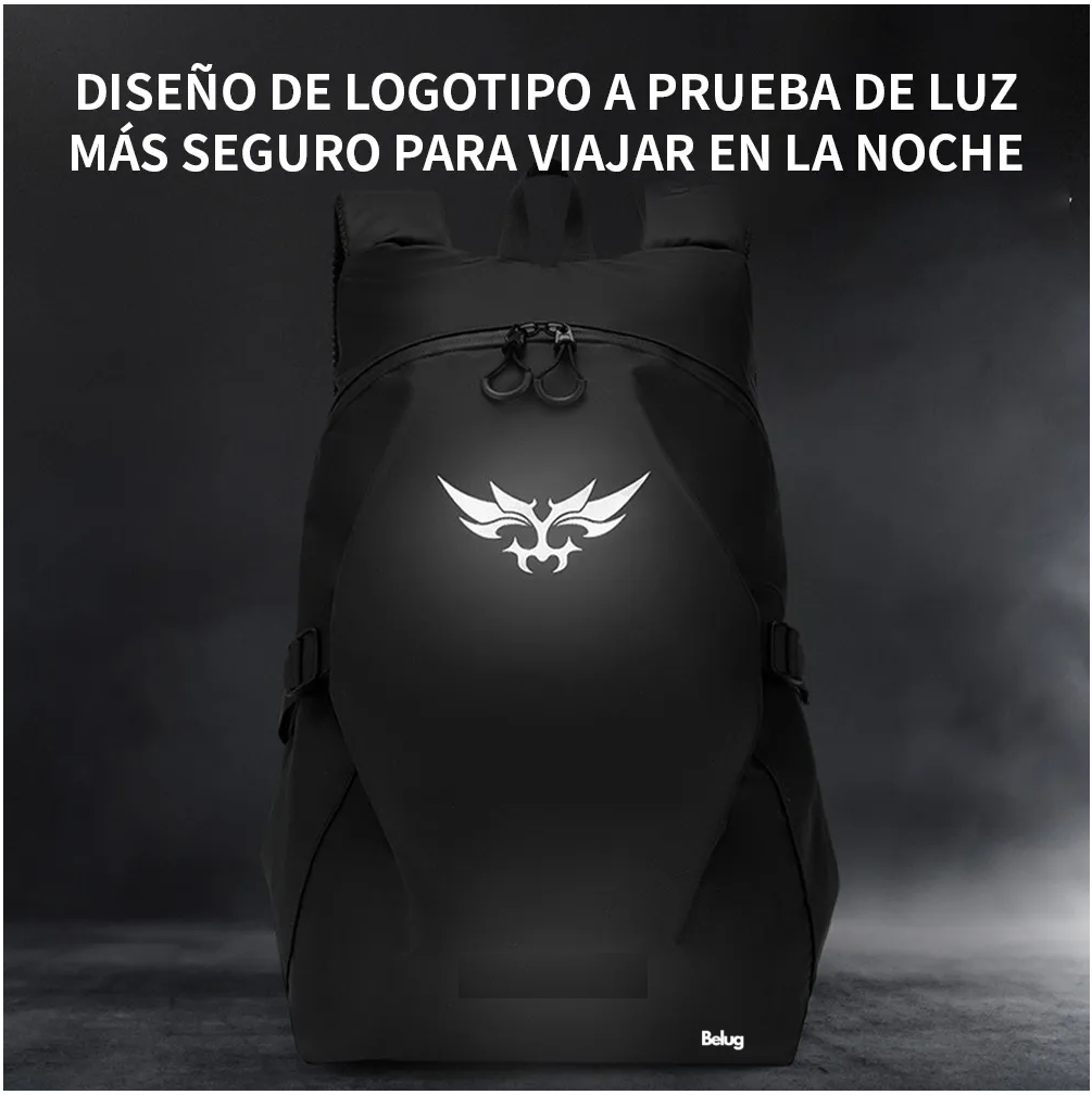 Foto 3 pulgar | Mochila Belug De Motocicleta Reflectante Impermeable De 57 Litros Negro