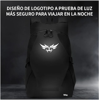 Foto 2 | Mochila Belug De Motocicleta Reflectante Impermeable De 57 Litros Negro