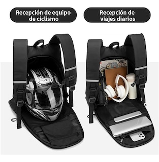 Foto 3 | Mochila Belug De Motocicleta Reflectante Impermeable De 57 Litros Negro