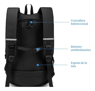 Foto 5 | Mochila Belug De Motocicleta Reflectante Impermeable De 57 Litros Negro
