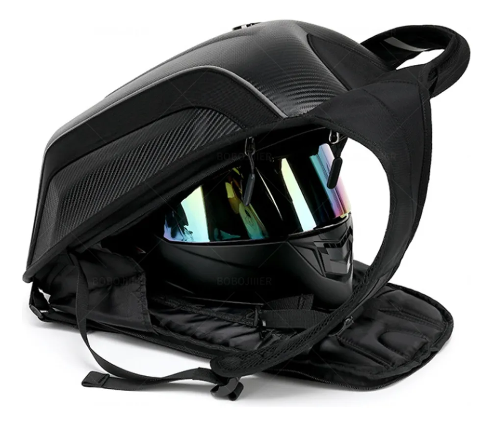Foto 3 pulgar | Mochila Belug Impermeable De Fibra De Carbono De 30-48l Para Moto Negro