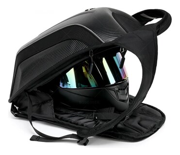 Foto 2 | Mochila Belug Impermeable De Fibra De Carbono De 30-48l Para Moto Negro