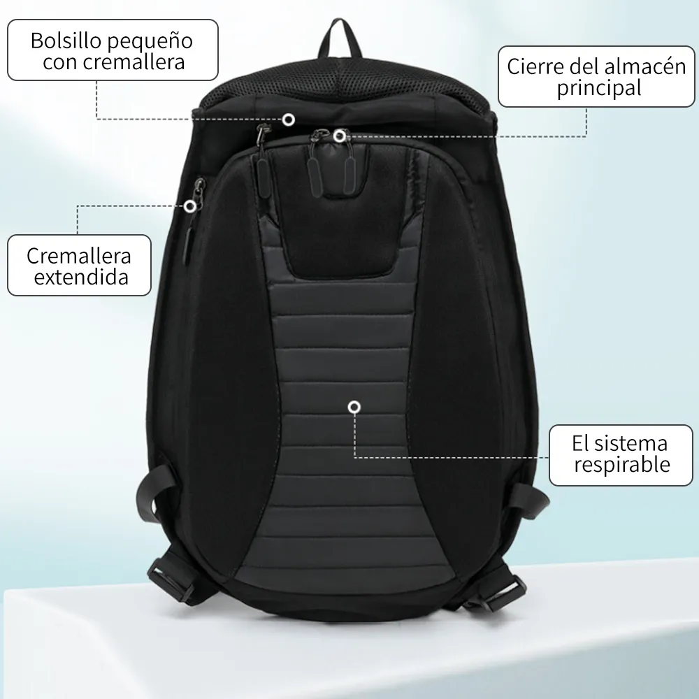 Foto 5 pulgar | Mochila Belug Impermeable De Fibra De Carbono De 30-48l Para Moto Negro