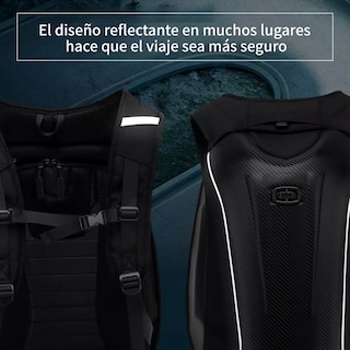 Foto 5 | Mochila Belug Impermeable De Fibra De Carbono De 30-48l Para Moto Negro