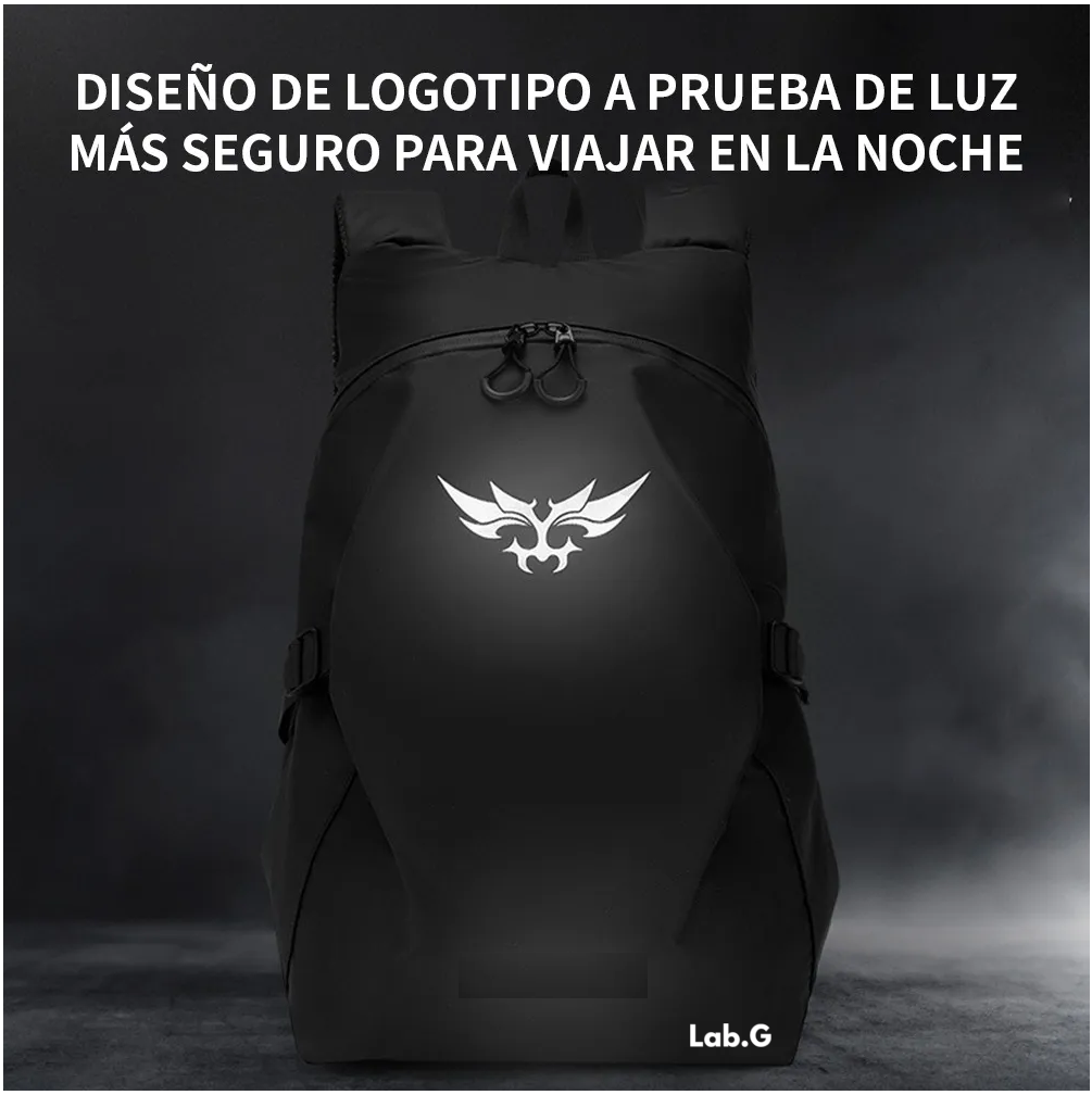 Foto 3 pulgar | Mochila Lab.g De Motocicleta Reflectante Impermeable De 57 Litros Negro