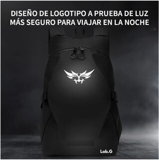 Foto 2 | Mochila Lab.g De Motocicleta Reflectante Impermeable De 57 Litros Negro
