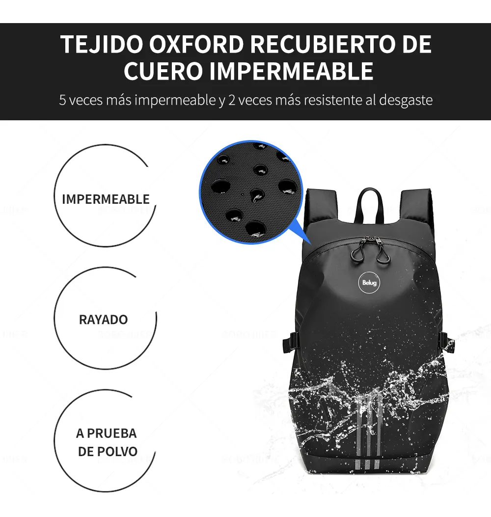 Foto 3 pulgar | Bolsa De Casco Belug De Mochila Para Motociclistas Negro