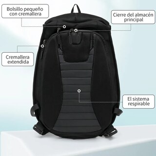 Foto 4 | Mochila Lab.g Impermeable De Fibra De Carbono De 30-48l Para Moto Negro