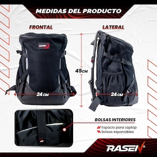 Foto 3 | Mochila Rasen Multifuncional con Reflejantes Gris para Moto