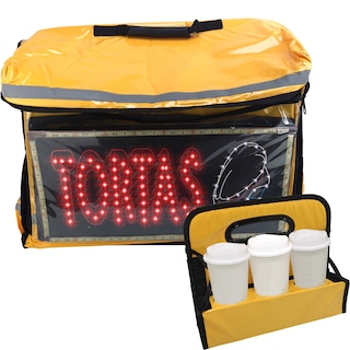 Foto 3 | Mochila Tipo Delivery Térmica con Tira Led Mp-bag1y