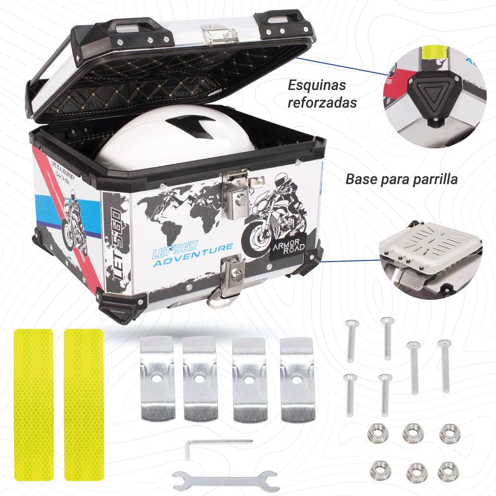 Foto 1 | Caja Trasera Maleta Top Case Aluminio 56l Alta Calidad
