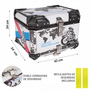 Foto 5 | Caja Trasera Maleta Top Case Aluminio 56l Alta Calidad
