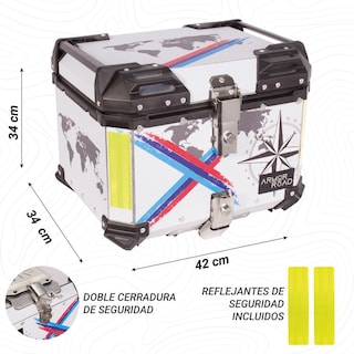 Foto 5 | Caja Trasera Maleta Top Case Aluminio 45l Impermeable